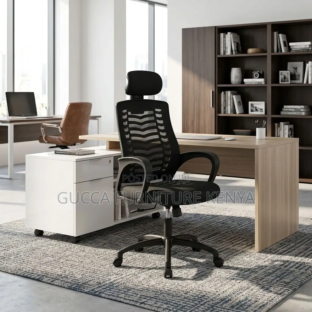 Mesh Computer Seat With Head-Support