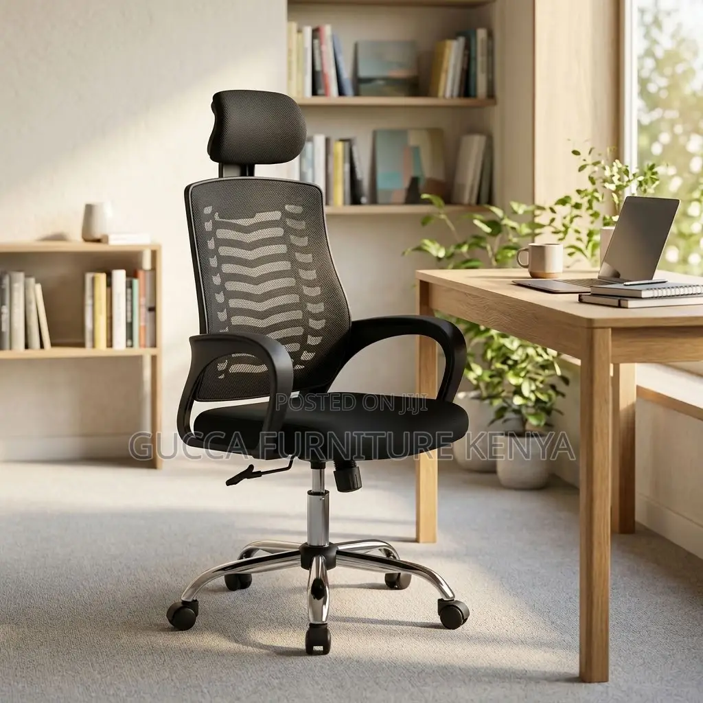 Mesh Computer Seat With Head-Support