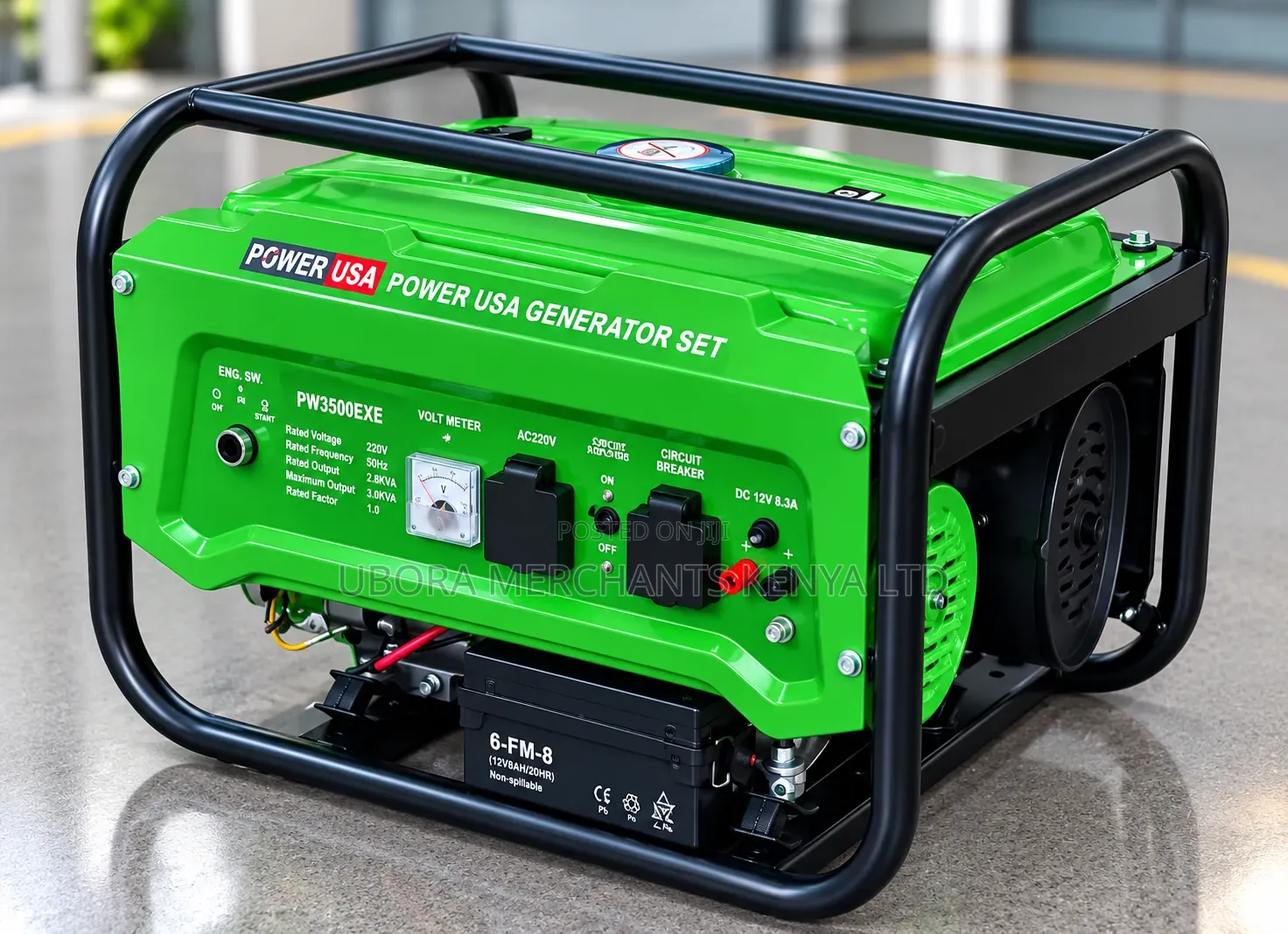 PW3500EXE 3.8kva Key Start Generator Power USA