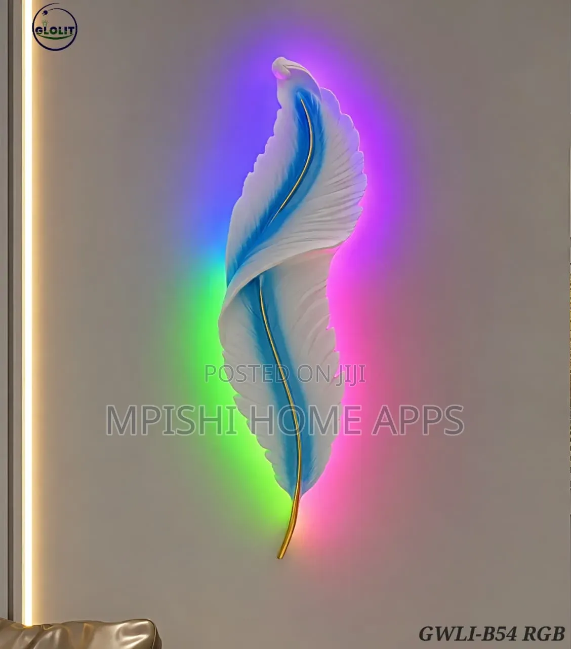 Feather-Shaped LED Wall Light