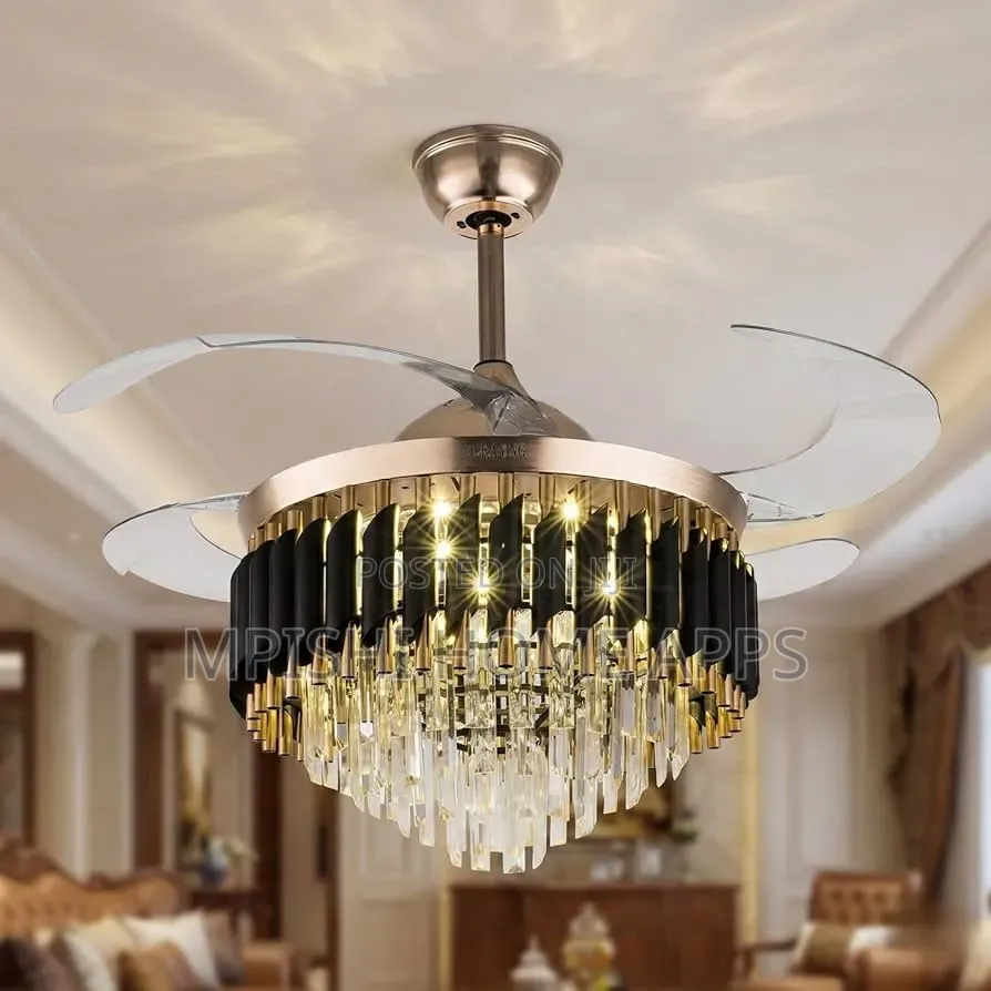 Luxury 2-in-1 Crystal Fandelier Ceiling Fan