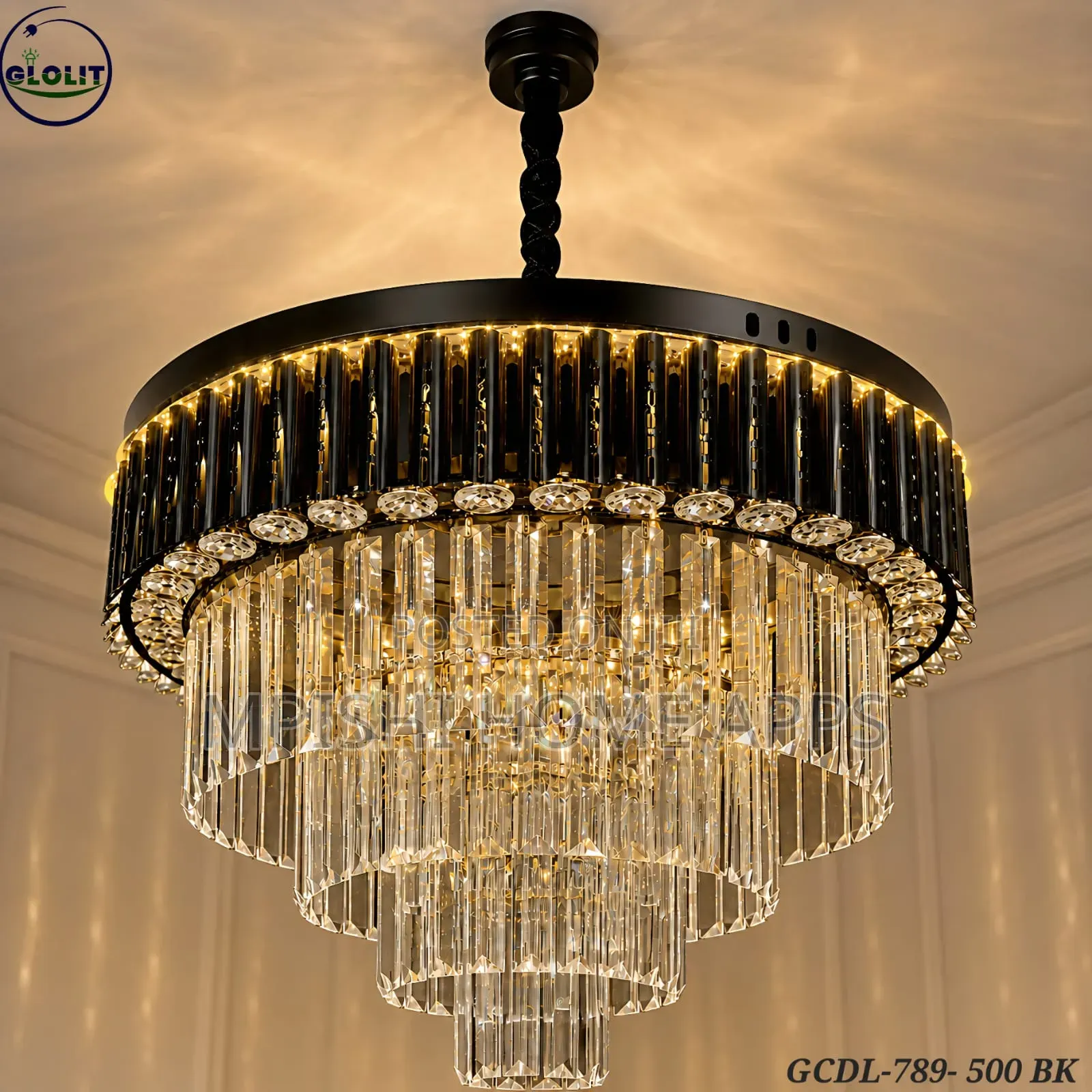 Modern Tiered Crystal Chandelier