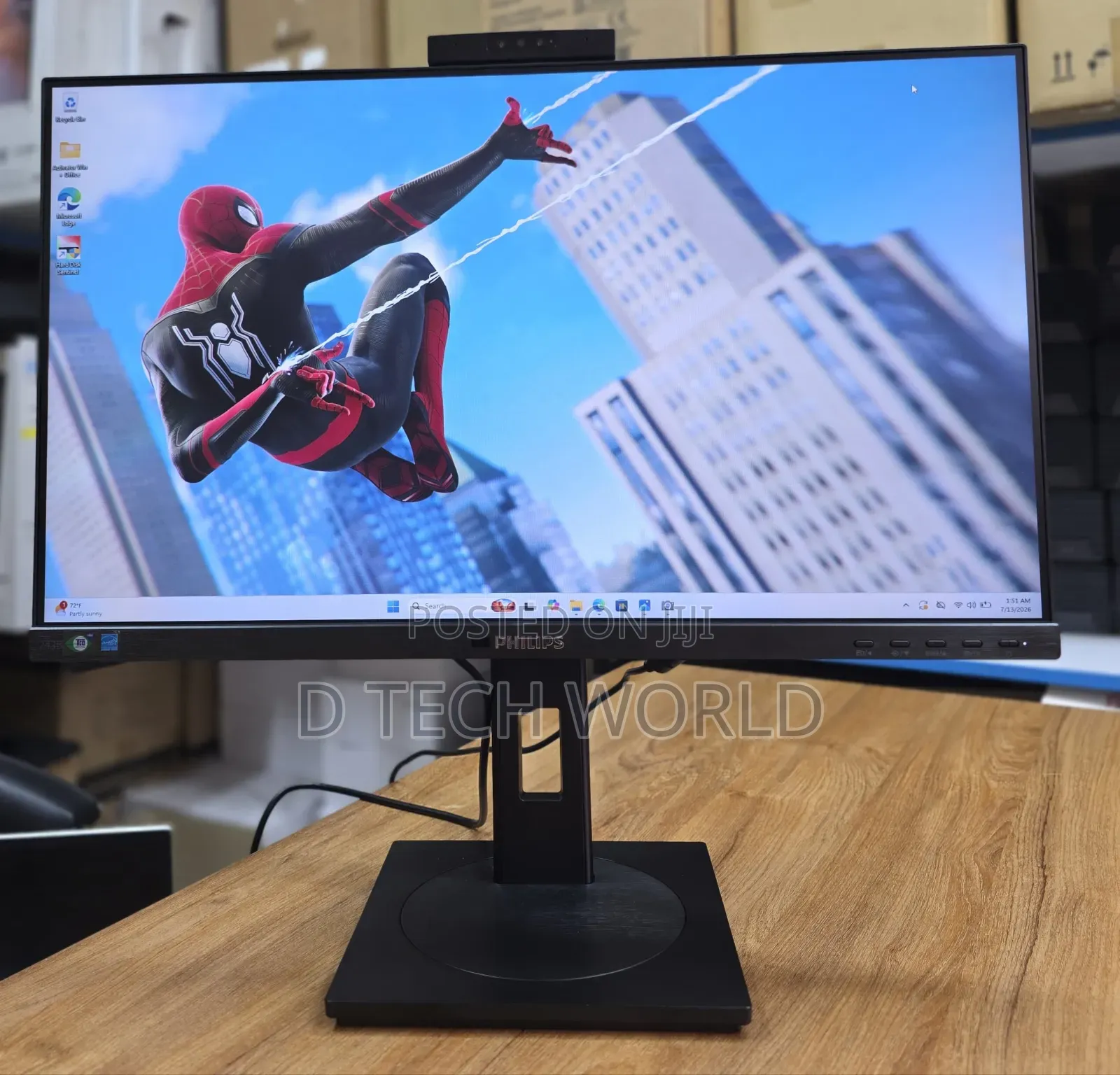 Phillips 243B1J
24 Inch Full Hd Monitor 
Full Hd Webcam