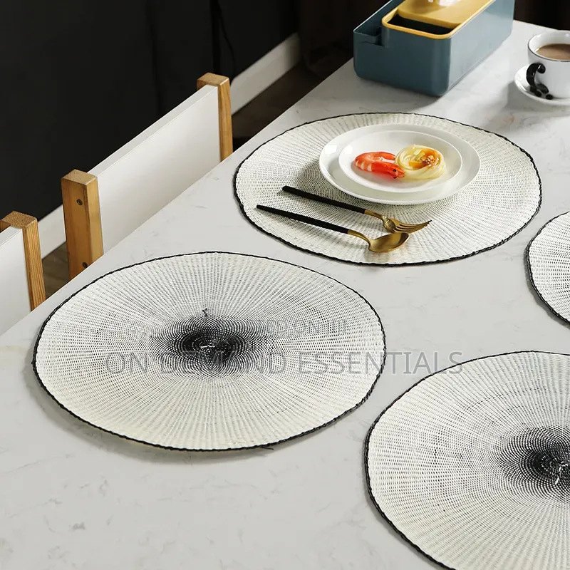 1pc European Style Light Luxury Paper Placemat Coffee Mat