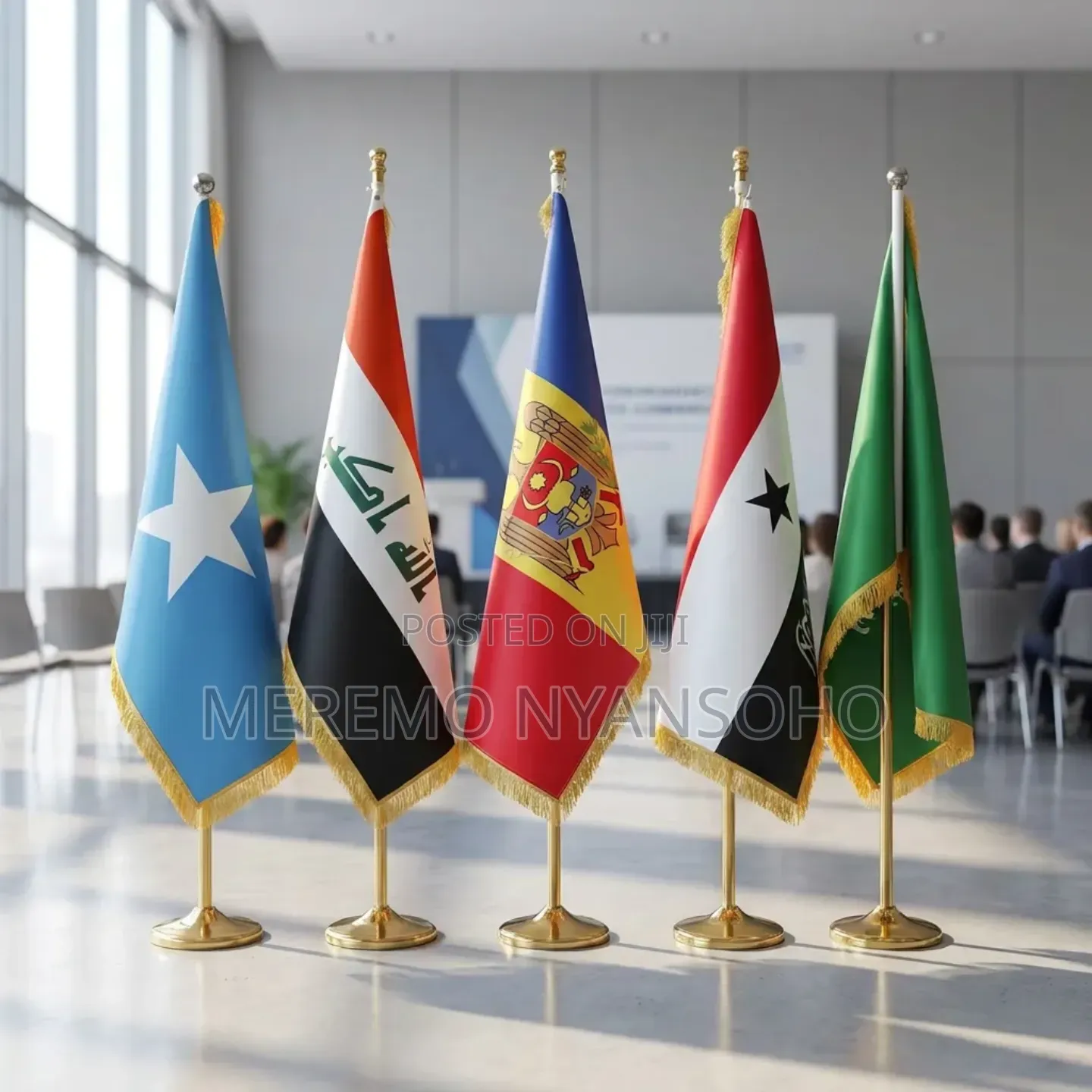 Executive Indoors Flags With Flag Poles