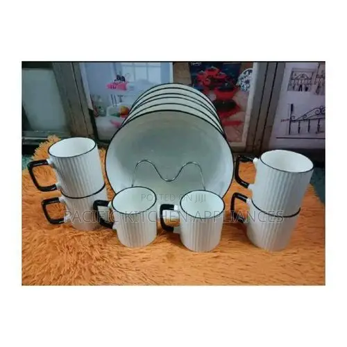 12 Piece Japanese Plates and Mugs 6 PCS Plates and 6 PCS Mug