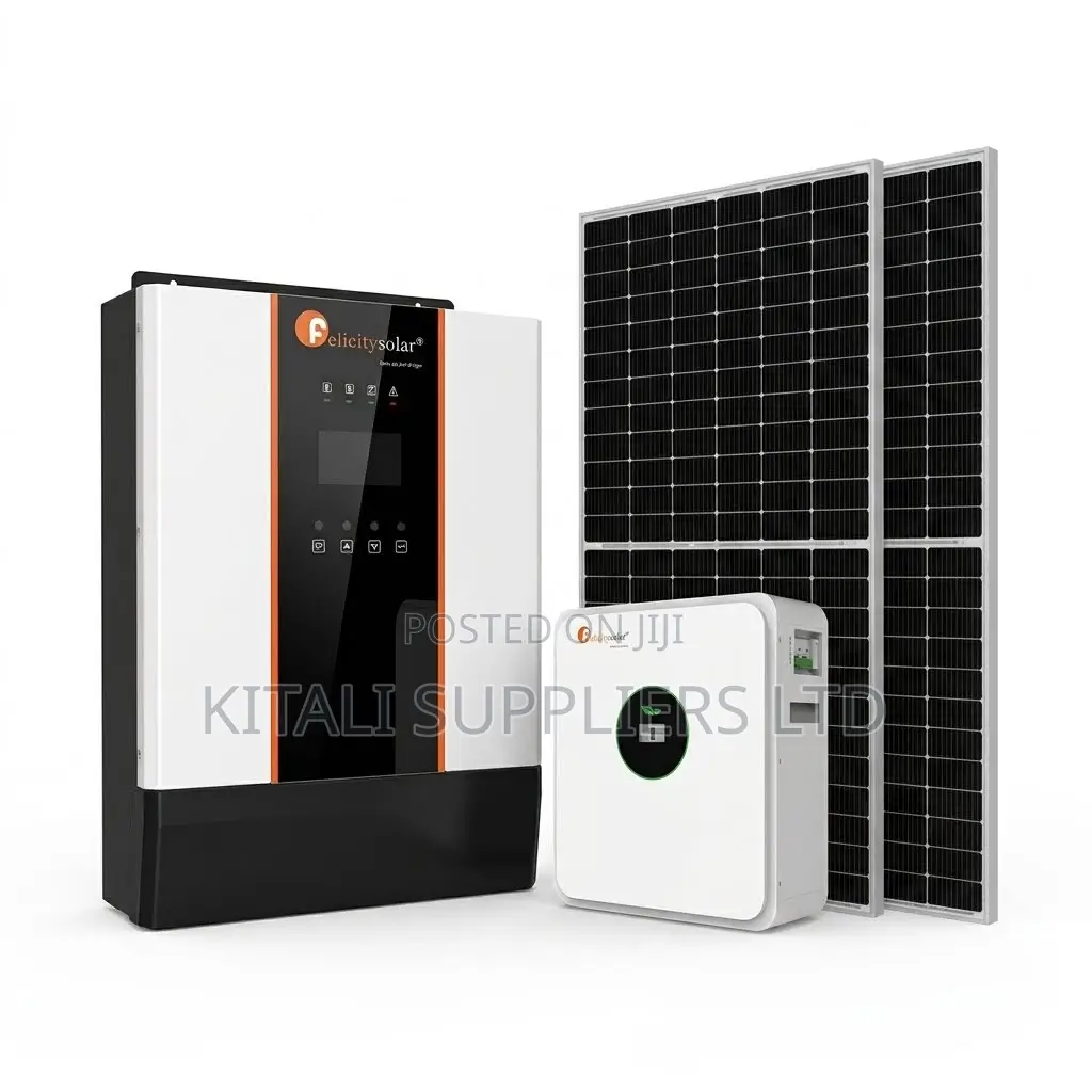 Complete Solar System Kit 2.56kWh Lithium Battery + 2pcs 620W Panels