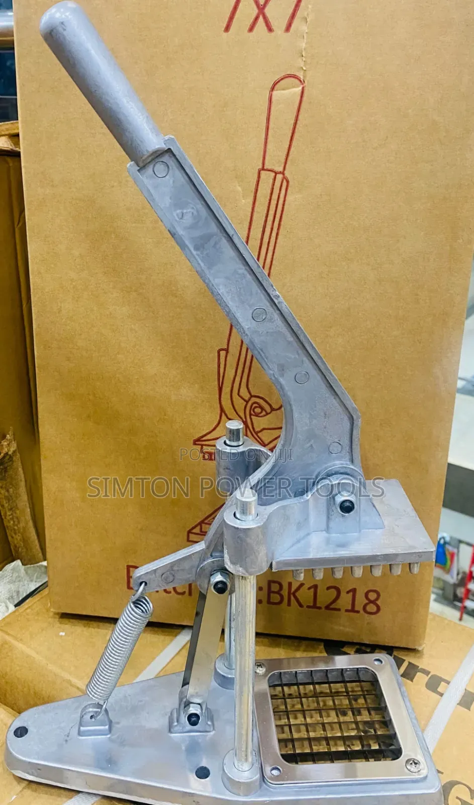 Heavy-Duty Commercial Manual Potato Chip Cutter (Model HC-01).