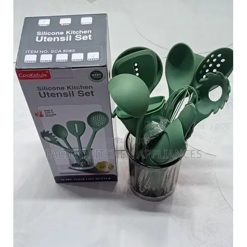 14-Piece Premium Silicone Kitchen Utensil Set With Acrylic Holder
