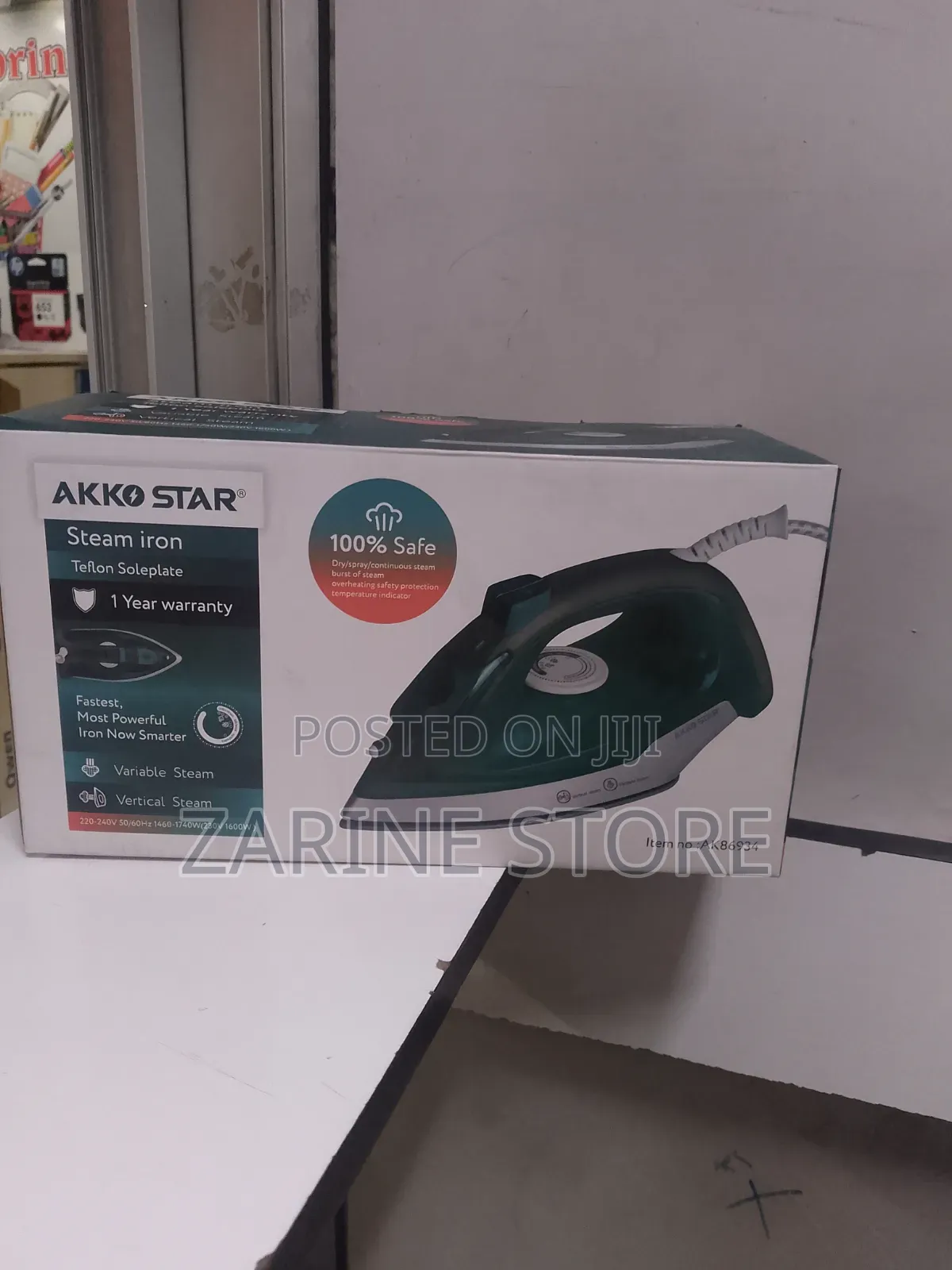 Steam Iron Akko Star Variable Steam Heavy Duty Home Use or Commercial