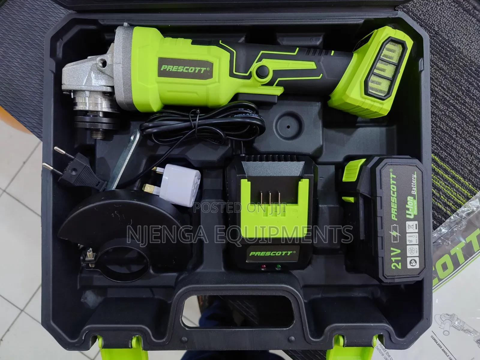 Prescott Cordless Angle Grinder 21V