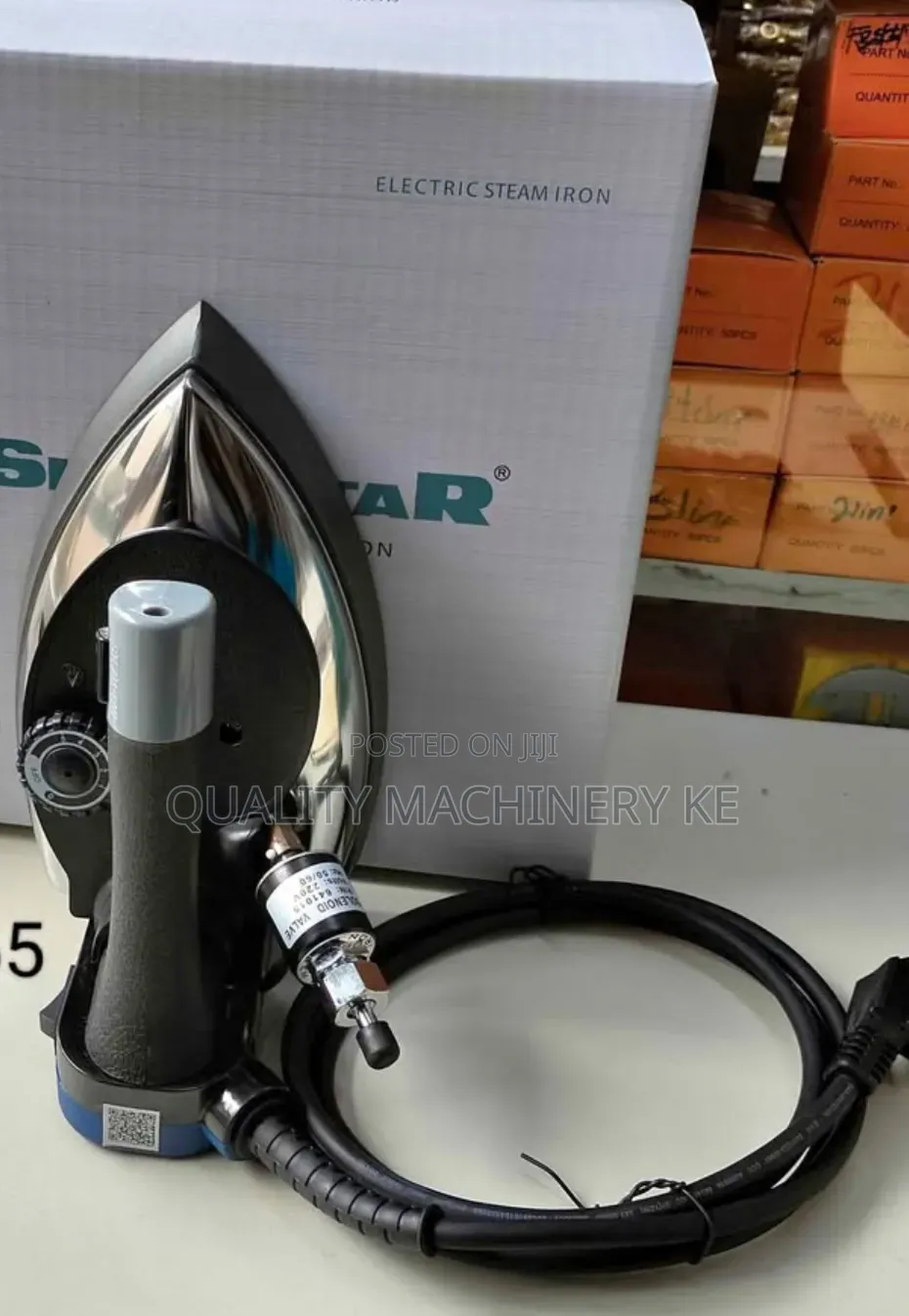 Electric Industrial Silver Star Steam Iron Box