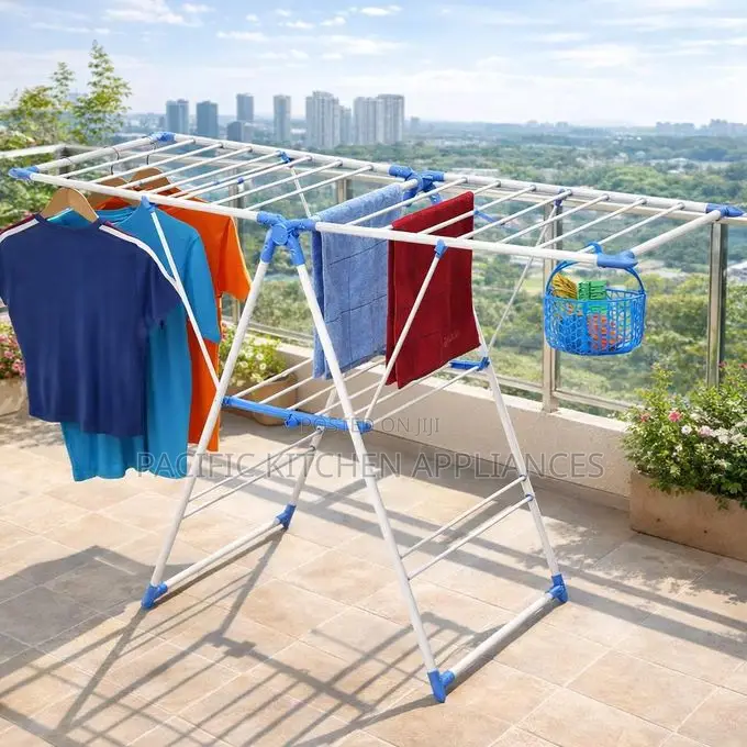 Portable Clothes Drying Rack Foldable Steel Drying Rack