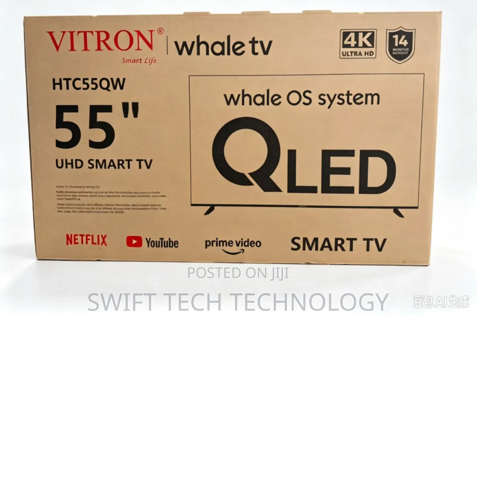Vitron 55" Smart Qled Whale Os Uhd 4k TV