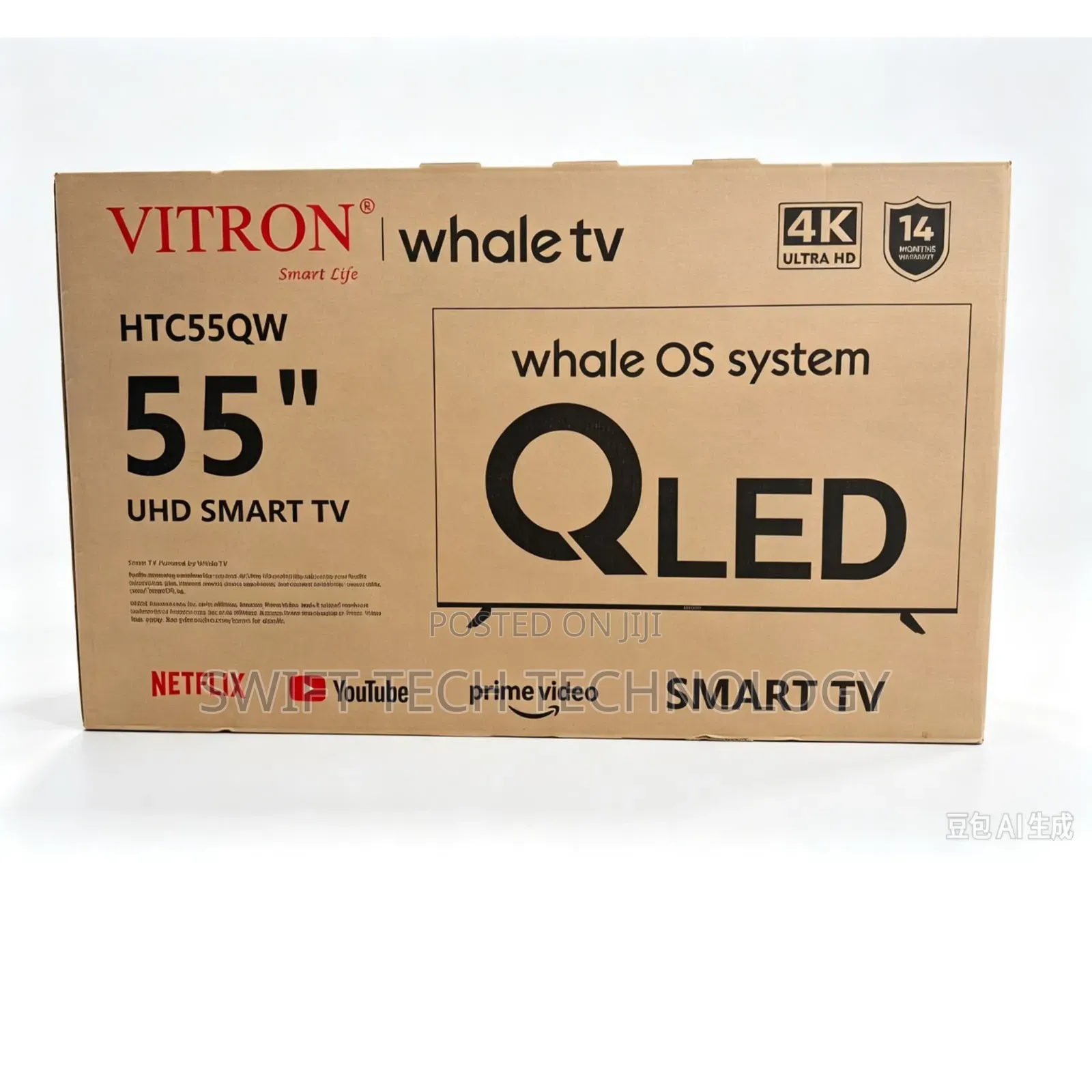 Vitron 55" Smart Qled Whale Os Uhd 4k TV