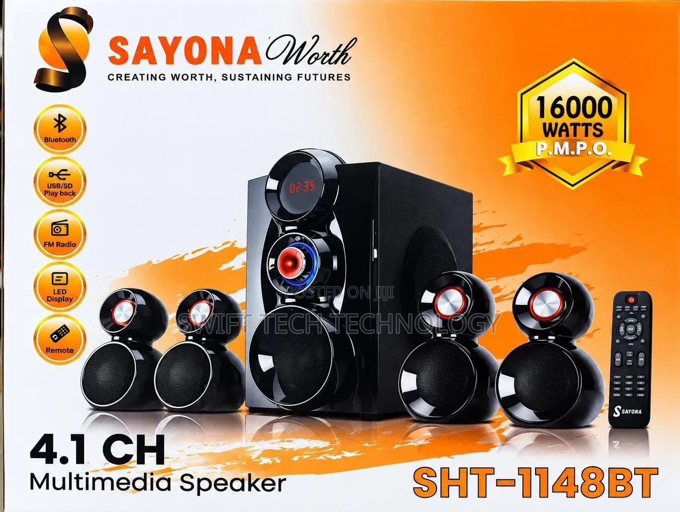 Sayona SHT-1148BT Sub Woofer Sound System Home Theater System