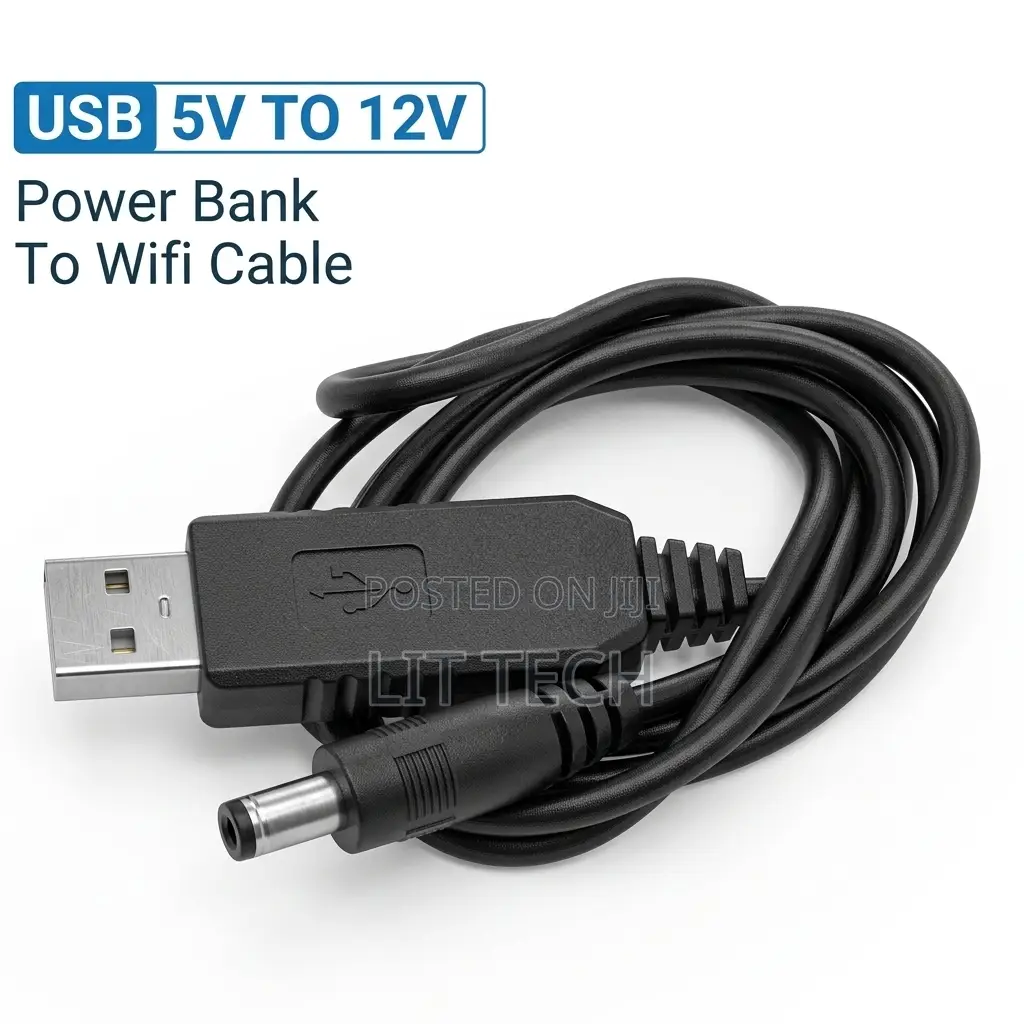 USB 5V to 12V DC Step-Up Boost Converter Cable