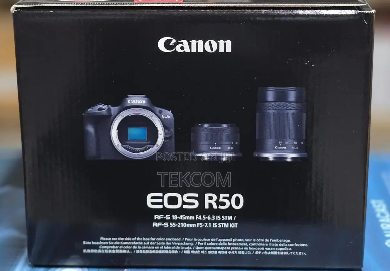 Canon EOS R50 Mirrorless Camera With18-45mm AND 55-210mm New