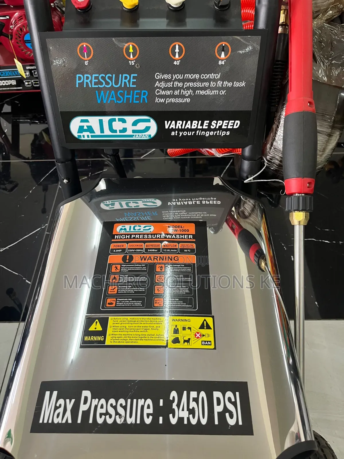 AICO High-Pressure Washer 3450 PSI With Variable Speed Control