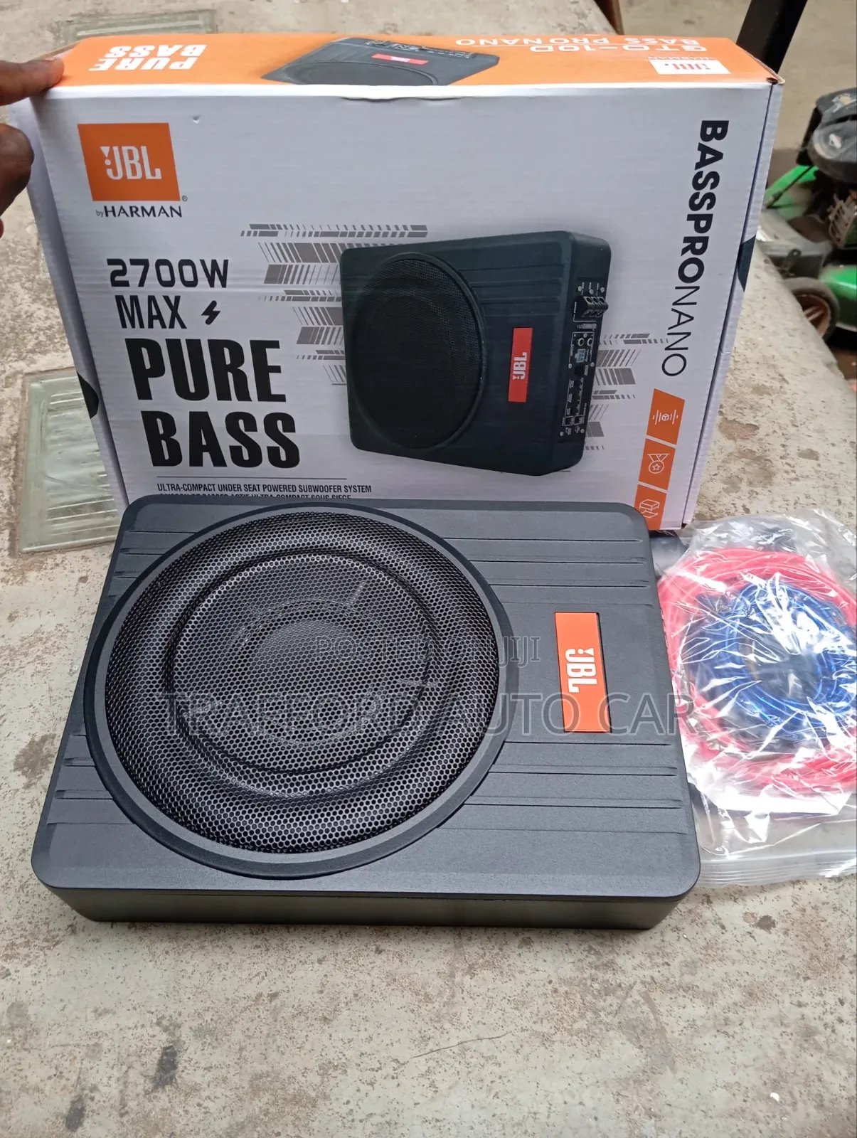 JBl Nano Ultra Underseat Subwoofer Wi Deep Bass With Level Remote