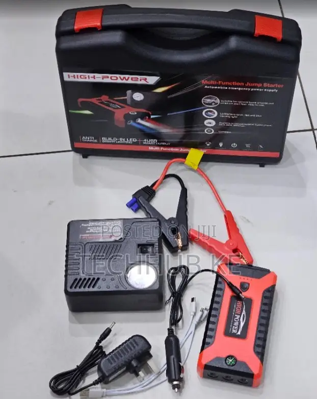 99800mAh Car Jump Starter With Air Compressor LED Emergency Tool Kit