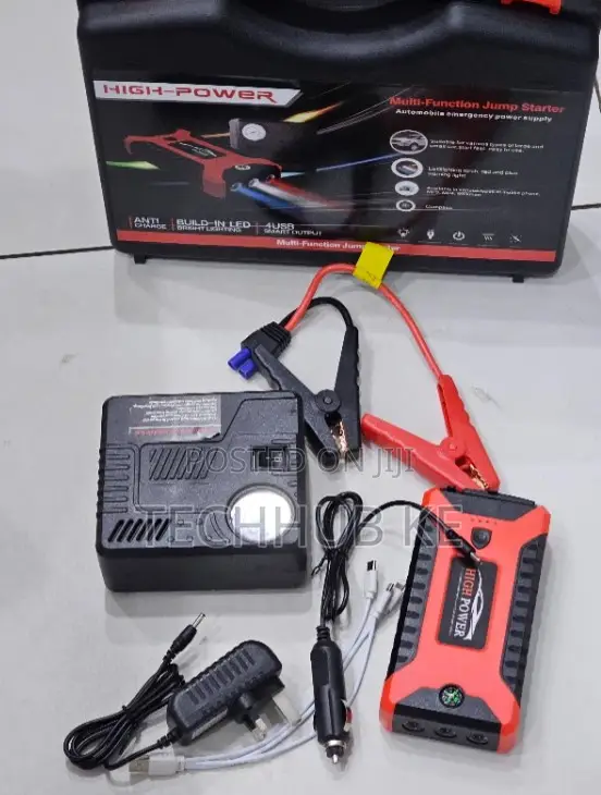 99800mAh Car Jump Starter With Air Compressor LED Emergency Tool Kit