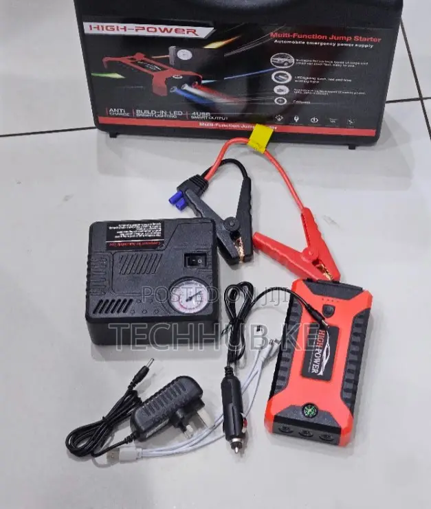 Multi-Function Jump Starter Car Battery Booster Power Air Compressor