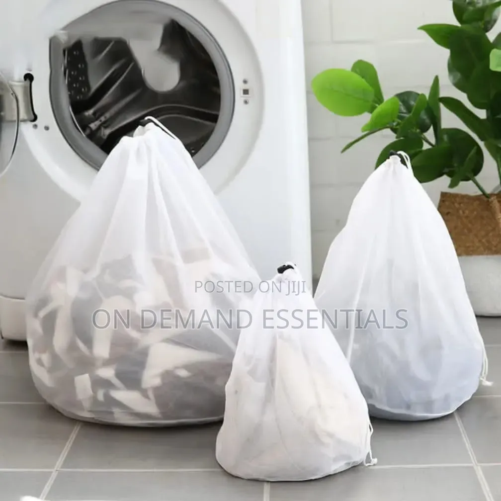 3pcs Laundry Rope Mesh Bag
