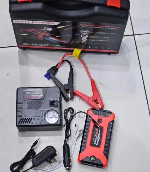 12V Battery Jump Start Car Jump Starter Power Bank With Tire Inflator