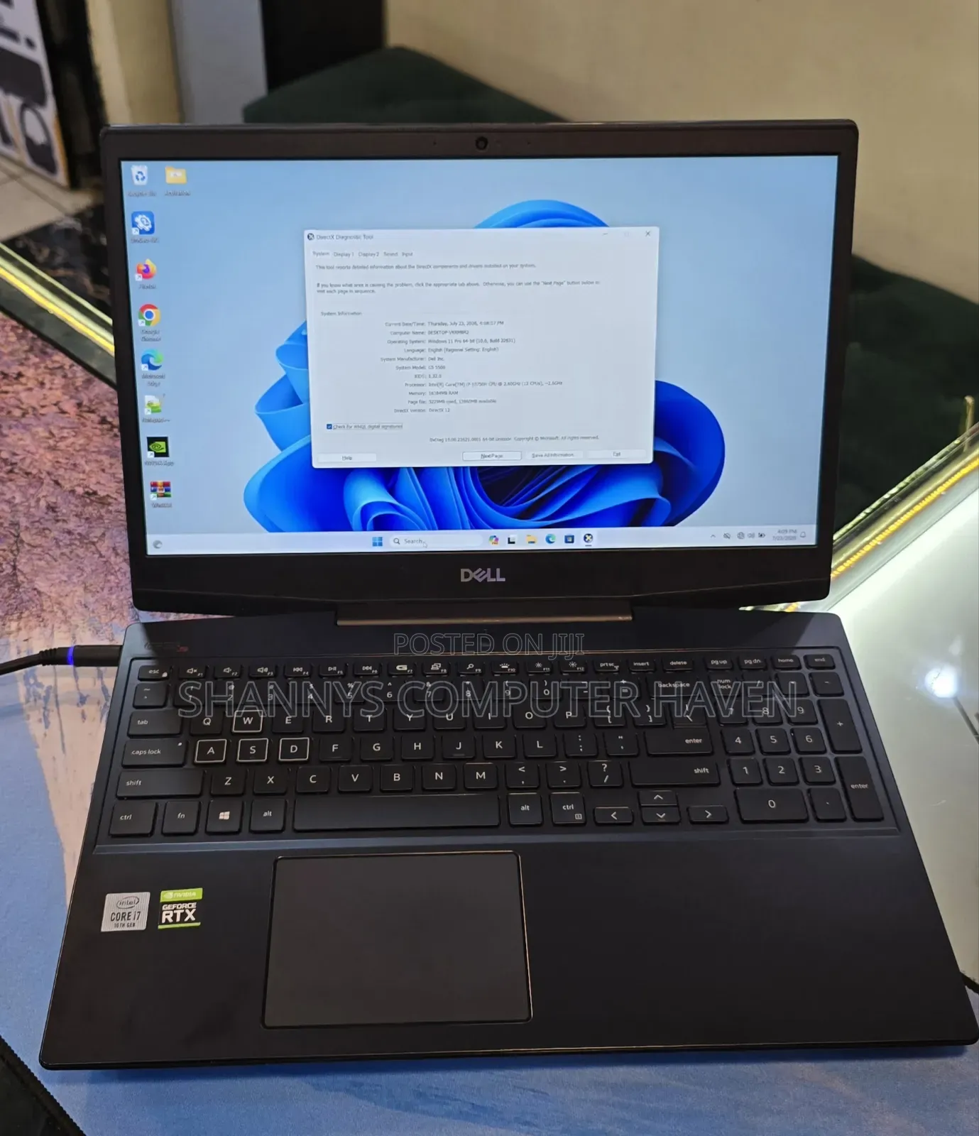 Laptop Dell G5 15 5500 16GB Intel Core i7 SSD 512GB