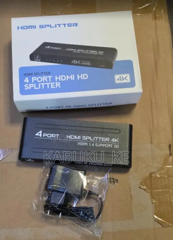 1 X 4 Way HDMI Splitter – Black 4 Ports Output Hdmi