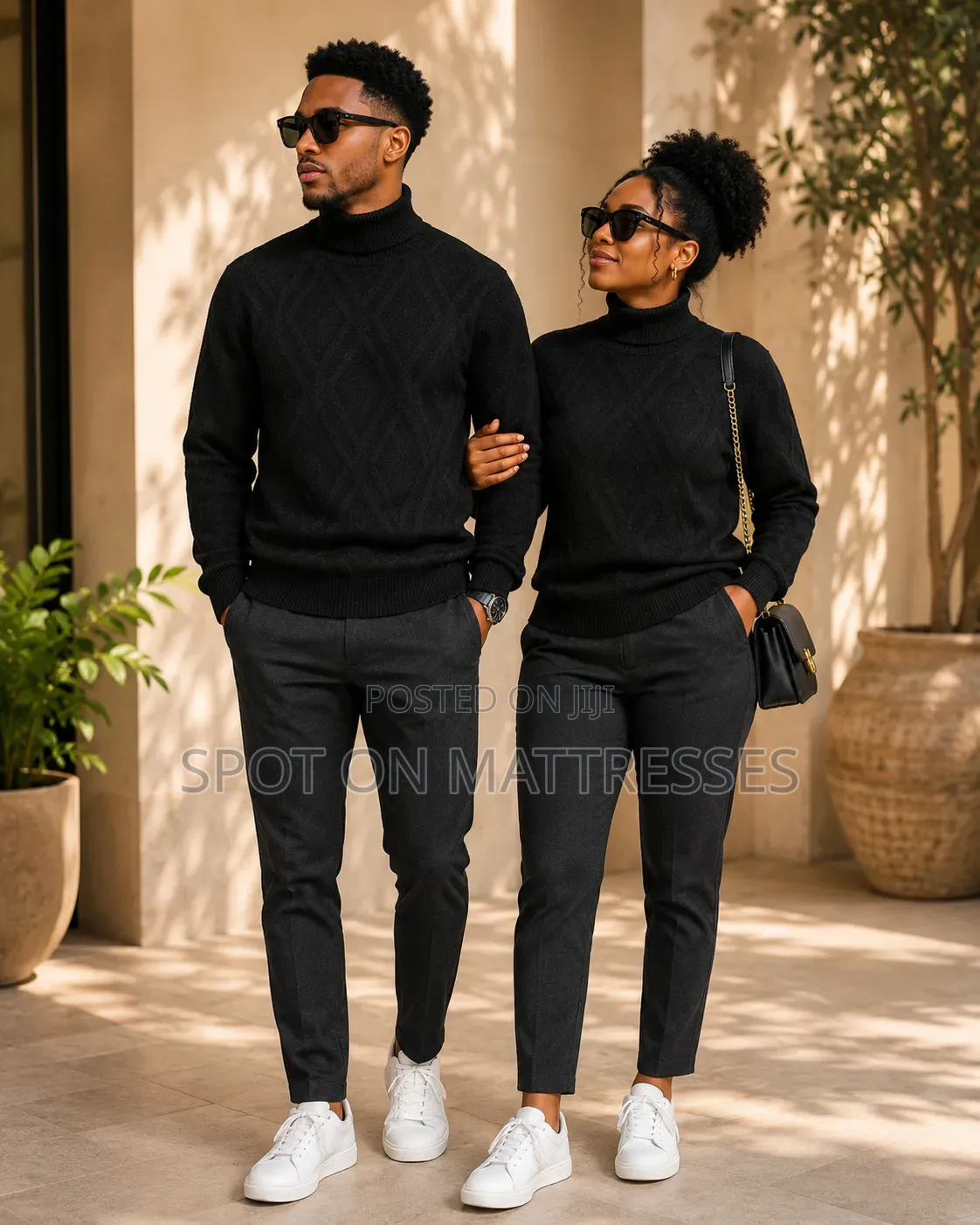 Quality Unisex Pullnecks/Turtlenecks. Free-Size. Green/Black/Beige.
