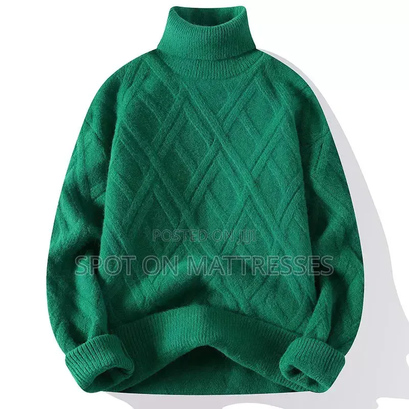 Quality Unisex Pullnecks/Turtlenecks. Free-Size. Green/Black/Beige.