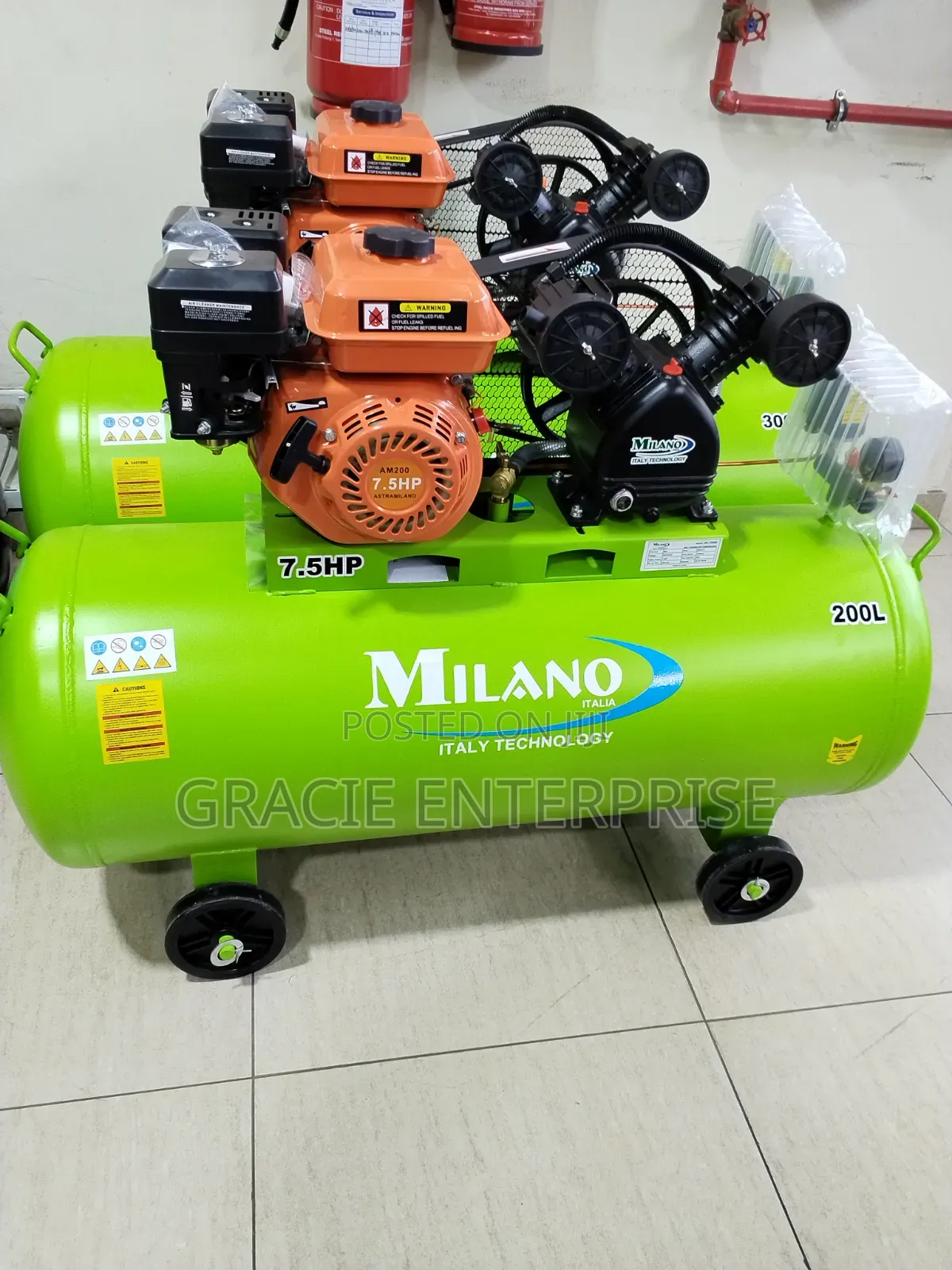 Milano 200L Petrol Air Compressor