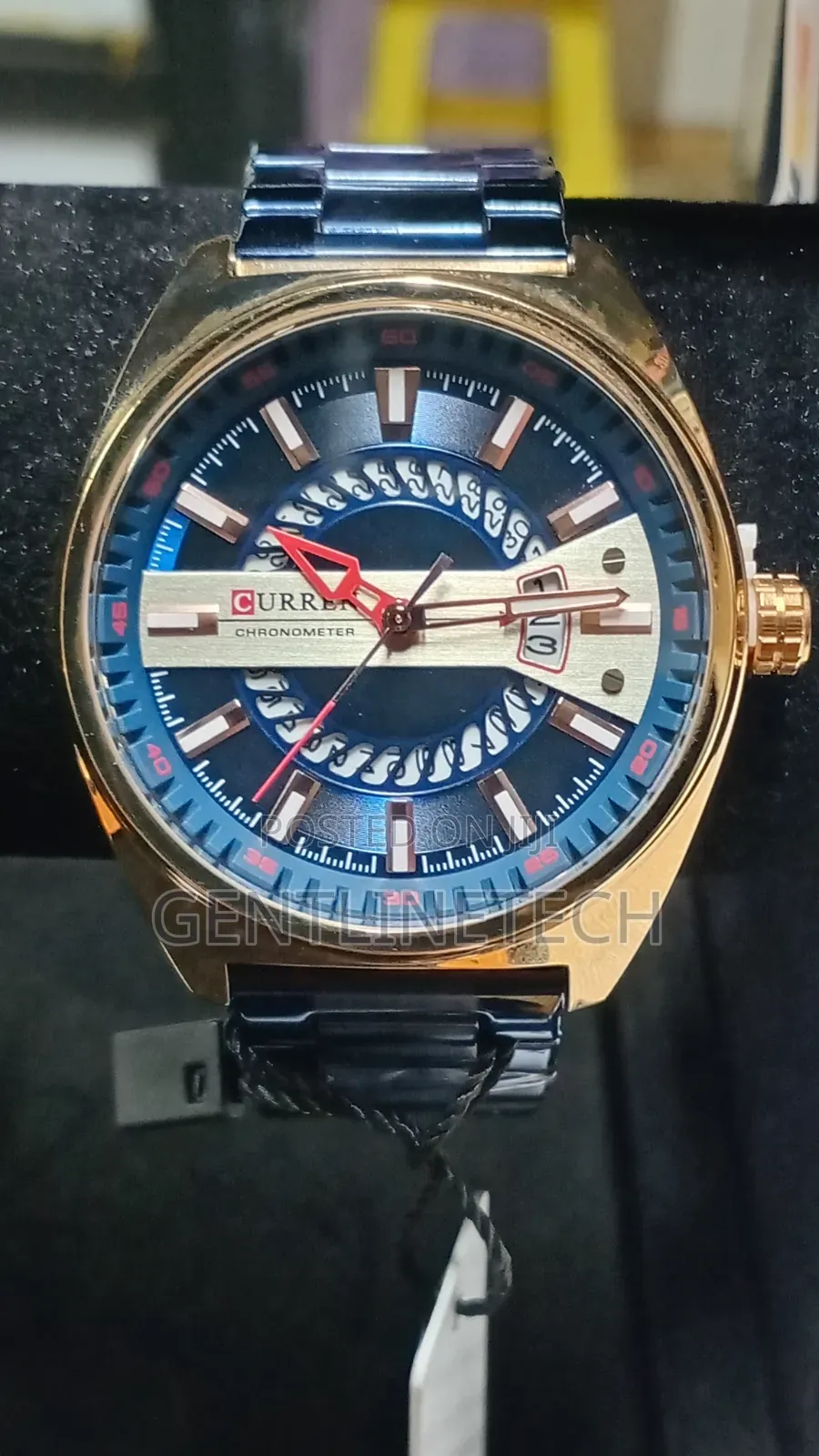 Curren Gold and Blue Watch