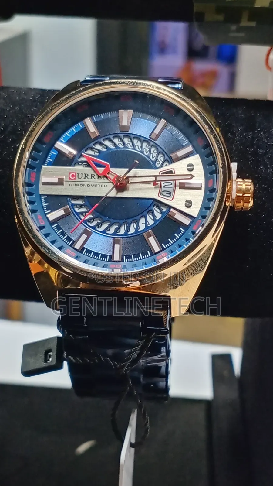 Curren Gold and Blue Watch