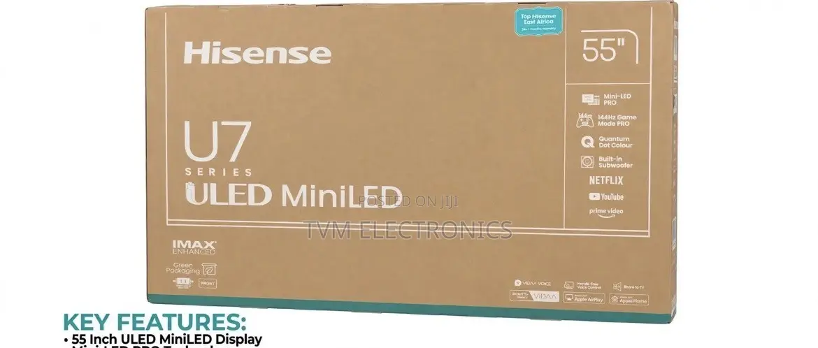 Hisense 55′′ Smart 4K Mini-Led ULED TV 55U7NKEN