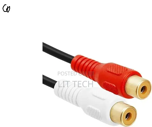 6Inch 3.5mm Stereo Male to 2 RCA Female Cable, (Red and Green)