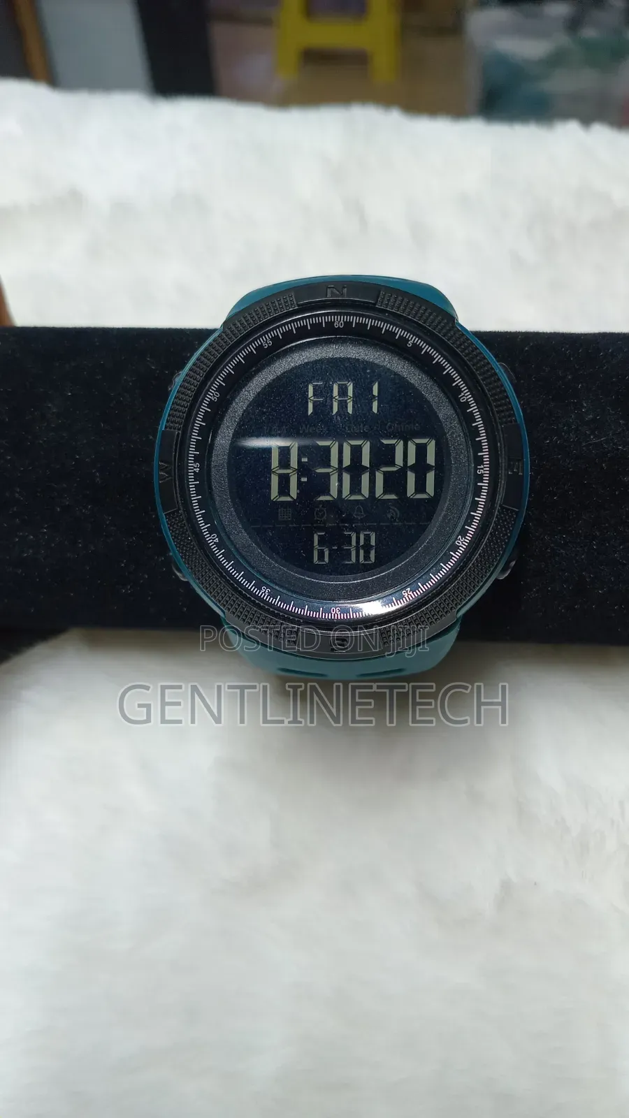 Digital Turquoise Men's Watch