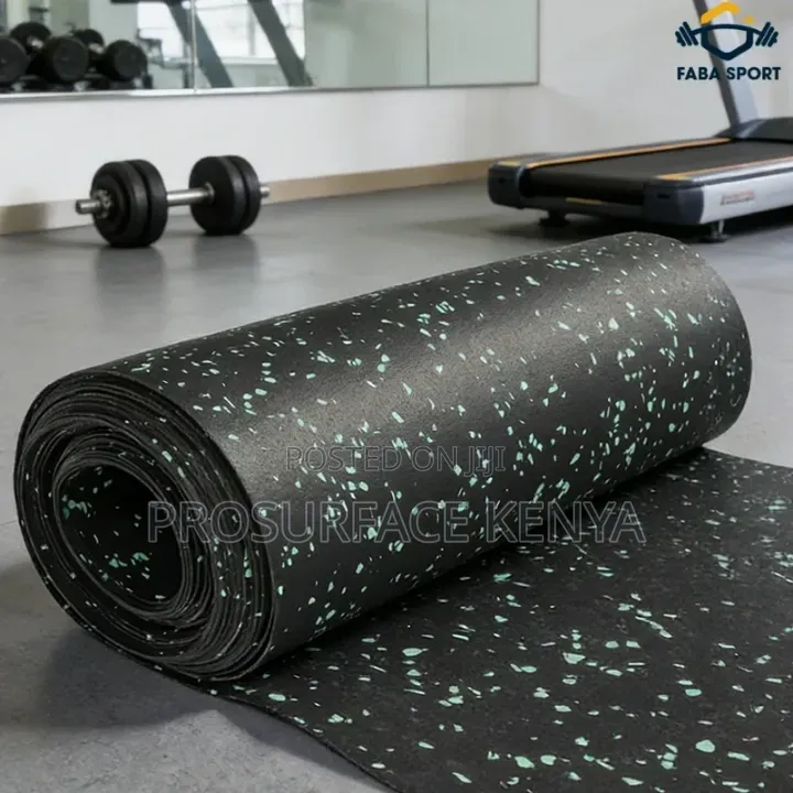 Rubber Fitness Gym Mat – Impact Resistant Workout Floor
