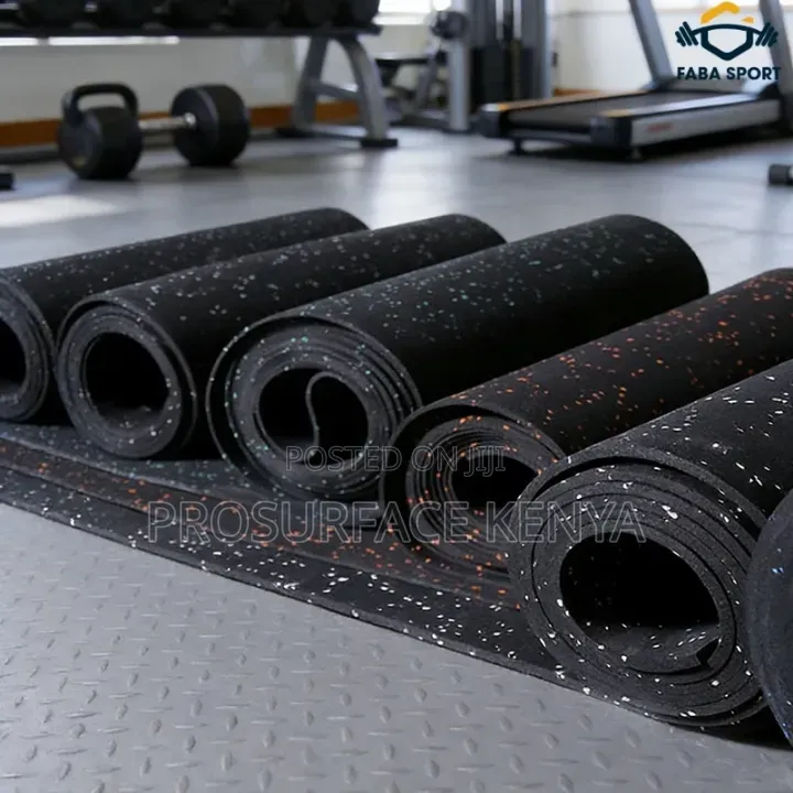Rubber Fitness Gym Mat – Impact Resistant Workout Floor