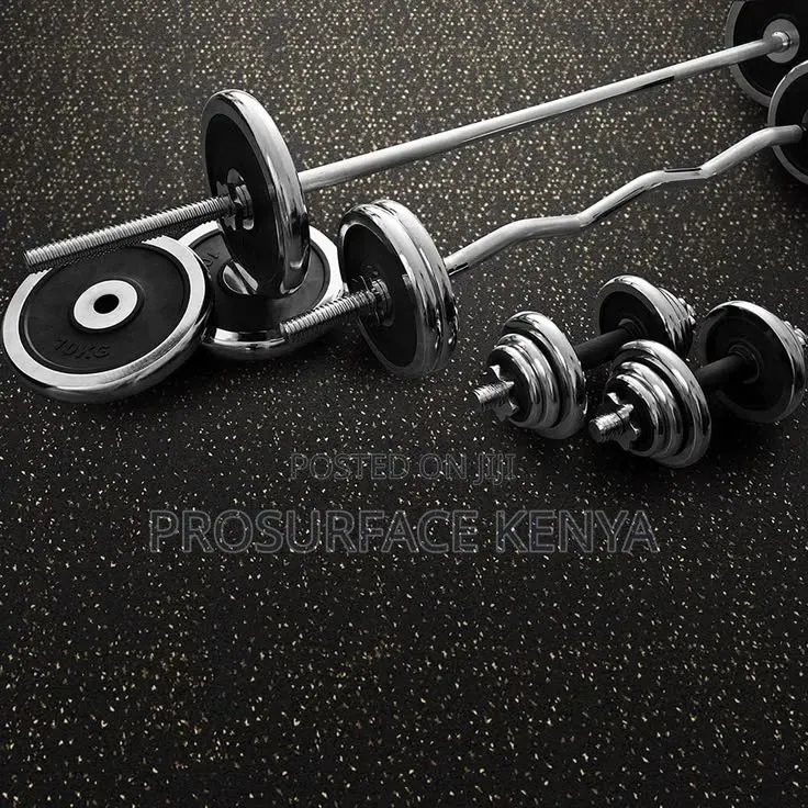 Rubber Fitness Gym Mat – Premium Non Slip Workout Floor