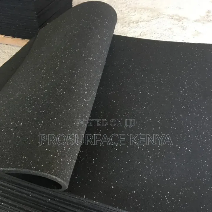 Rubber Fitness Gym Mat – Premium Non Slip Workout Floor