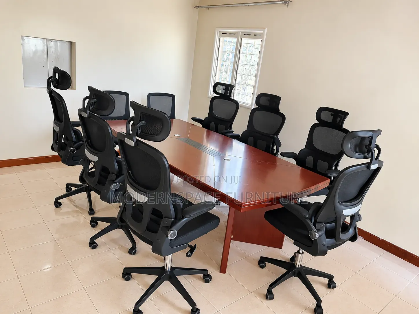 Brown Mahogany Boardroom Meeting Table