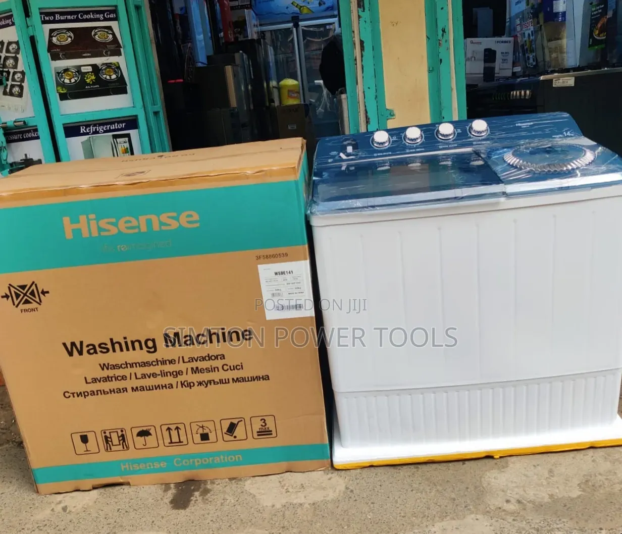 Hisense 14kg Twin Tub Semi-Automatic Washing Machine (Model: WSBE141).