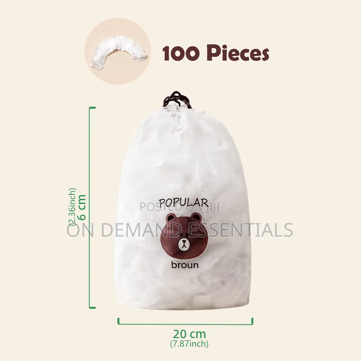 New 100 PCS Reusable Food Storage Covers Bags for Bowls