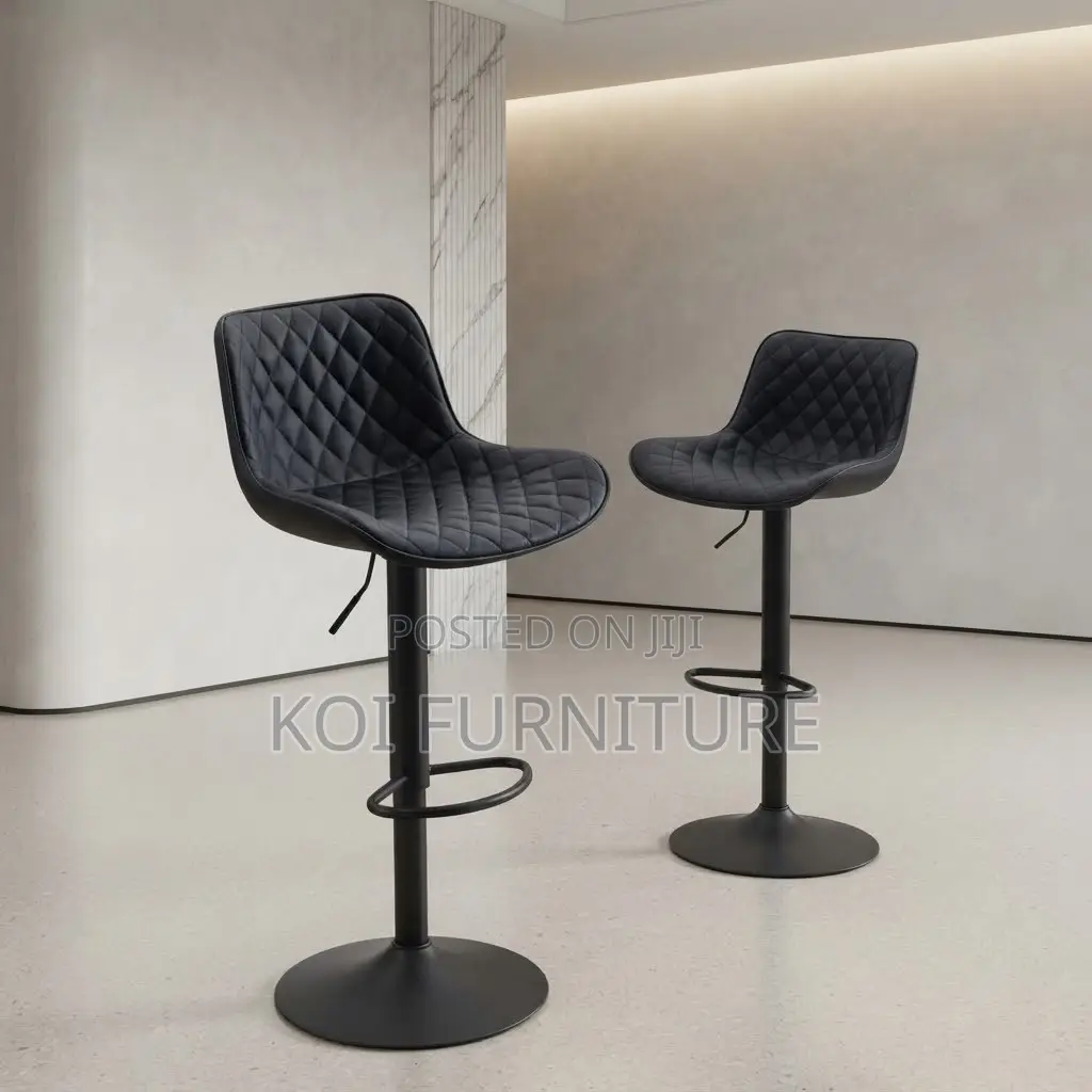 Barstools; Reclining Leather Ergonomic Barstools