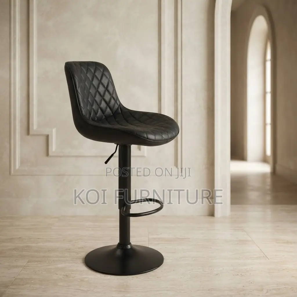 Barstools; Reclining Leather Ergonomic Barstools