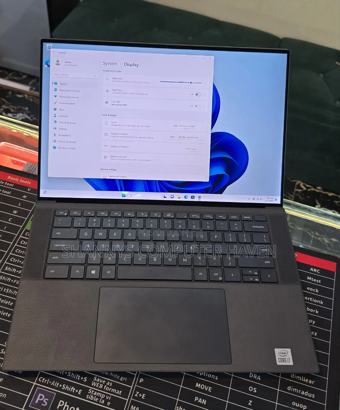 Laptop Dell XPS 15 9500 16GB Intel Core i7 SSD 256GB