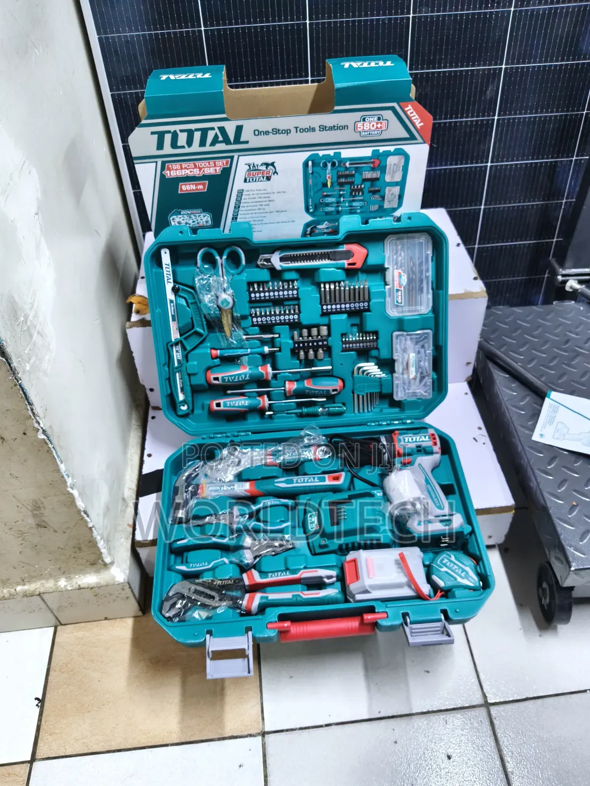 166pc Total Cordless Drill Set/Quality 166c Total Brushless Drillset